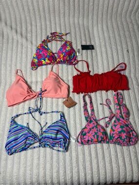 Target Women's Multicolor and Red Bikini Tops - Assorted Styles